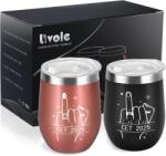  Thermo bögre 350 ml rozsdamentes acél esküvői ajándék szett 2db (X0023M7ZI1)