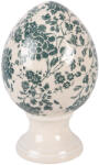 Clayre & Eef Ou Paste decorativ ceramica bej verde Ø 12x19 cm (6CE2405M)