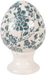 Clayre & Eef Ou Paste decorativ ceramica bej verde Ø 9x14 cm (6CE2405S)