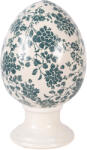 Clayre & Eef Ou Paste decorativ ceramica bej verde Ø 15x24 cm (6CE2405L)
