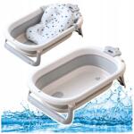 LEAN Toys Baba Fürdető Hőmérővel Összecsukható Matrac Csillagokkal Szürke Lean (26759)