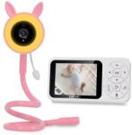 EVOLVEO Baby Monitor N35 - videós babaőrző kamera, VOX, hőmérő, éjjellátó, RGB fény Rózsaszín