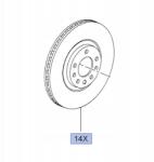 Opel OE Féktárcsa Opel Adam Astra G H Corsa D E Eredeti 95526651 Első