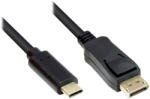 Alcasa GC-M0105 video átalakító kábel 1 M USB C-típus DisplayPort Fekete (GC-M0105)