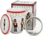 Duo Gift Porcelán bögre tetővel, fém szűrővel - 360ml - Karácsonyi Diótörős