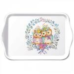 Ambiente Owl couple in love tálca 13x21cm