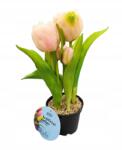 Home Accents Home Mesterséges tulipánok 25 cm-es cserépben, mint az igazi rózsaszín (8720987013931)