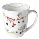 Ambiente Gnomes on the light chain white porcelán bögre 400ml