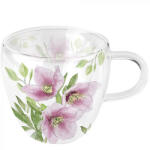 Ambiente Duplafalú borosilicate üvegcsésze - 250ml - Classic helleborus
