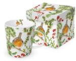 PPD Karácsonyi mintás Porcelán Bögre - 400 ml - Robin in Tree