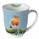 Ambiente Porcelán bögre - 400ml - Robin on branch