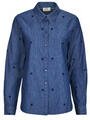 Jacqueline de Yong Ingek / Blúzok JDYLOVE L/S EMBR SHIRT Kék EU M