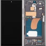 MP Piese si componente Display cu Touchscreen MP compatibil cu Samsung Galaxy S23 Ultra S918, cu Rama, Versiune OLED, Negru (dis/mp/sgs918/cu/ve/ne) - vexio