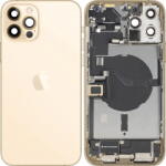 Apple Piese si componente Capac Baterie Apple iPhone 12 Pro Max, Cu Carcasa Mijloc, Full Parts, Auriu, Swap (cb/369168/fullp/sw) - vexio