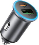 ACEFAST Incarcator pentru Masina USB, Type-C, 65W, Aluminiu - (B15) - Metal Gray (B15) - vexio