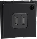 Legrand Priza USB 2M Tip C alimentare dubla 30W Living Now Bticino K4293CC (K4293CC)