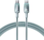 Baseus Cablu de Date, USB-C la USB-C, 100W, 1m - Discolor (E0420700) - Blue/Green (E0420700)