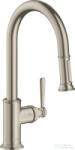 Hansgrohe Axor Montreux 2 funkciós mosogató csaptelep, szálcsiszolt nikkel 16581820 (16581820)