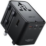 ACEFAST Incarcator de retea Z8 EU, UK, AUS, US, 3x USB-C, 2x USB, GaN, 45W, Fast Charging Black (Z8) - pcone