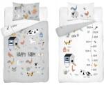 Detexpol Gyerek bambusz ágyneműhuzat 90x120 szürke farm és állatkák (2371195)