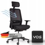  Ergonomikus irodai szék hátfájás ellen, hálós fotel fejtámlával (S5)