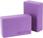 REVITY Jóga tégla Habszivacs - EVA hab 23 × 15 × 7, 5 cm, 2 db-os szett lila