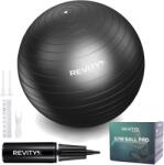 REVITY Fitnesz gimnasztikai labda edzéshez és rehabilitációho Gym Ball 55-75 cm, 1200 g 65 CM fekete
