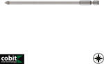 Cobit Industrie 03812 PZ bit behajtó, torziós, S2 acél, 1/4" - PZ2x200 mm (1/4") (03812)