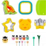  Forma Kiszúrók Szendvicsekhez, Kenyérhez, Gyümölcsökhöz, Kekszekhez, Villák, 26 darabos készlet (Uxxu2807)