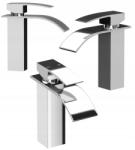 Focus Sanitar Ezüst Mosdó Csaptelep Álló Vízesés Cubic Fürdőszoba Mosdó Csaptelep (SREBRNY BATERIA UMYWALKOWA STOJĄCA)