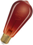 OSRAM LED izzó ST64 Vintage E27 3W = 5W 45lm 1800K Meleg 300° Piros Szabályozható Izzószál Vintage 1906 Osram (4099854586309)