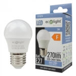 ECOLight LED izzó gömb alakú P45 E27 3W 270lm 6500K hidegfényű ökofény (ECOLED1460)