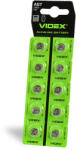 Videx Alkáli gombelem lapos 45mAh AG7/LR926 Videx bliszter 10 db (VIDBAT350)