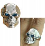  Koponyás Gyűrű 925 Ezüst Motoros Rock Stílus Vagány Férfi (CS0BB)