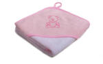 Vaganza Fürdőlepedő hímzett 80×80 - Rózsaszín-fehér/Maci (5999120521203)