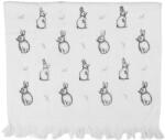Clayre & Eef Prosop maini si fata bumbac alb negru Iepurasi 40x66 cm (CTBNS-1) Prosop