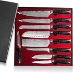 HARAHU Set de cuțite de bucătărie BL-13827 - 9 buc / Negru KP13827