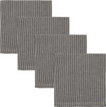 House Doctor Șervețele textile HDBlock cu dungi negre, 40 x 40 cm, 4 buc (900001439)