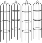 Gardebruk Rózsafuttató növényfuttató készlet 4 db-os szett, fekete 200x40cm (996293)