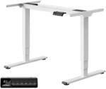 FlexiSpot E5 Elektromos Íróasztal Láb, Fehér, 60-125cm Állítható, Kétmotoros, 120 kg Teherbírás, Memóriagombokkal (E5W)