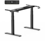 FlexiSpot E7 Elektromos Íróasztal Láb, Fekete, 58-123cm Állítható, Kétmotoros, 125 kg Teherbírás, LED érintőképernyő, 4 memóriahely, USB töltőport (E7B)