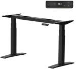 FlexiSpot E9 Elektromos Íróasztal Láb, Fekete, dupla kefenélküli motor, 180kg Teherbírás, 63.5-128.5cm Állítható, LED érintőképernyő, 4 memóriahely, USB töltőport (E9B)