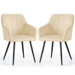 AKORD LUXANO kárpitozott szék welúr bézs fekete lábakkal (LUXANO-BEB)