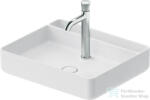 Duravit BENTO STARCK BOX 55x46 cm-es pultra ültethető, csiszolt aljú mosdó 1 csaplyukkal, HygieneGlaze mázzal, matt fehér 2381553071 (2381553071)