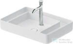 Duravit BENTO STARCK BOX 65x46 cm-es pultra ültethető, csiszolt aljú mosdó 1 csaplyukkal, HygieneGlaze mázzal, matt fehér 2381653071 (2381653071)