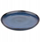 Altom Design Desszert porcelán tányér 20, 5 cm Retro Reactive stripes sötétkék (01010021029)