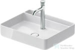 Duravit BENTO STARCK BOX 55x46 cm-es pultra ültethető, csiszolt aljú mosdó 1 csaplyukkal, HygieneGlaze mázzal, fényes fehér 2381552071 (2381552071)