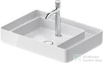 Duravit BENTO STARCK BOX 65x46 cm-es pultra ültethető, csiszolt aljú mosdó 1 csaplyukkal, HygieneGlaze mázzal, fényes fehér 2381652071 (2381652071)