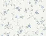 AS Creation Angol stílusú tapéta Virágok Fehér Kék tapéta Szövet utánzat (39071-3)
