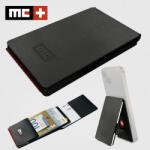 Magic Clip fekete / csillogós alumínium vázas mágneses mini pénztárca